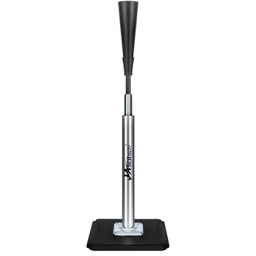 JASCOPRO Portable Batting Tee for Baseball/Softball, Height Adjustable 24-46 inches Softball Tee for Kids and Adults,Baseball Tee with Rubber Top,Metal Base,Easy Transport and Assemble Hitting Tee