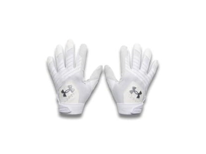 Under Armour Clean Up Baseball Gloves - color: (100) White / White / Metallic Silver, size: Medium