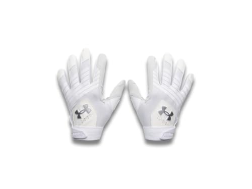 Under Armour Clean Up Baseball Gloves - color: (100) White / White / Metallic Silver, size: Medium