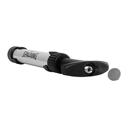 Spalding Sports Ball Pump Kit | Ideal for Basketball, Volleyball, Football, Soccer Ball & Rugby Ball | Complete Hand Pump Kit with Needles - color: Dual Action - 6" - Chrome
