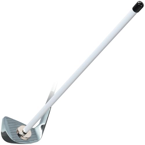 Ihomepark Golf Magnetic Alignment Rods, Club Face Golf Training Tool, 16” Golf Alignment Magnet Swing Trainer Aid, White - size: 1 Set