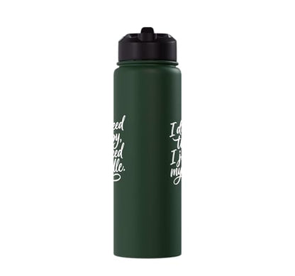I don't need therapy, I just need my paddle. Pickleball game Stainless Steel Insulated Water Bottle - color: Dark Green