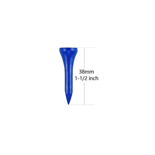 Wooden Golf Tees 3-1/4", 2-3/4", 1-1/2" Available,100 Count (Natural Color, White, Black, Blue, Red, Pink) - color: Blue, size: 1 1/2 inch