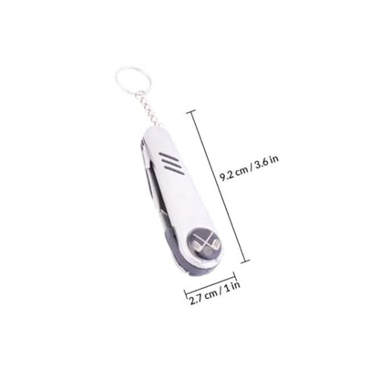 6 in 1 Golf Multifunctional Divot Repair Tool Set Stainless Steel Gadget with Ball Marker Groove Cleaner and Keychain for Golfers Portable Accessory for Course Maintenance