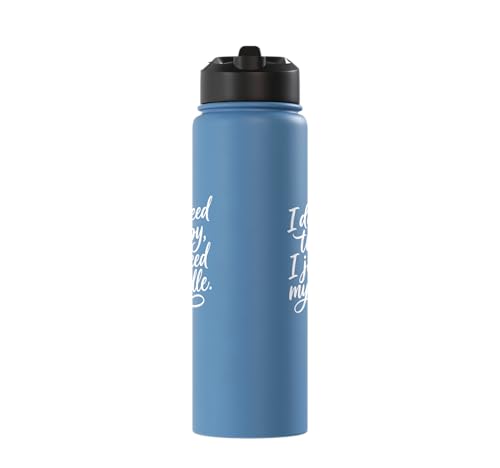 I don't need therapy, I just need my paddle. Pickleball game Stainless Steel Insulated Water Bottle - color: Light Blue