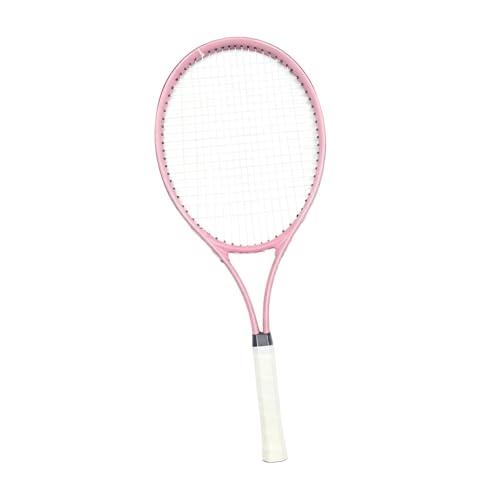Tennis Rackets for Adult Lightweight Portable Tennis Starter Equipment Beginners for Park Beach Garden for Men Women - color: Pink