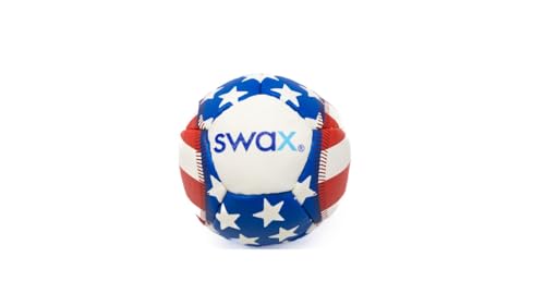 Swax Training Baseball Stars/Stripes (2‑Pack) – Soft‑Impact, Limited‑Flight, Regulation Size & Weight, Faux Leather Training Balls for Kids (3")