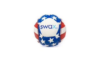 Swax Training Baseball Stars/Stripes (2‑Pack) – Soft‑Impact, Limited‑Flight, Regulation Size & Weight, Faux Leather Training Balls for Kids (3")