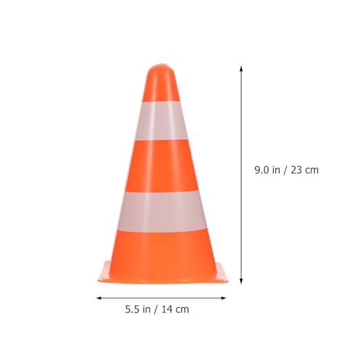 DOITOOL 9-inch Football Training Marker Cones 2pcs Orange Soccer Agility Mini Traffic Roadblock Buckets for Outdoor Practice and Coaching