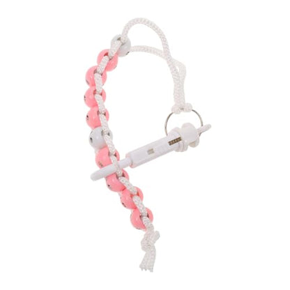 FAVOMOTO Golf Stroke Counter Bracelet with Pink Rhinestone Beads, Handwoven Golf Counting Beads Wrist Scorekeeper for Tournament Play and Practice Rounds