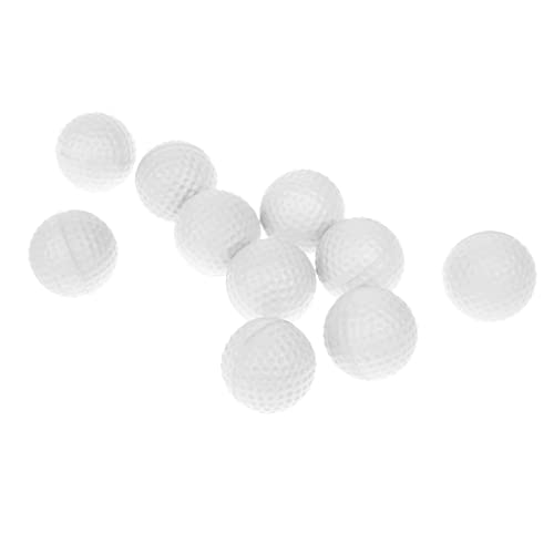 10 Pieces PU Foam Sponge Golf Training Soft Balls Golf Practice Balls, White