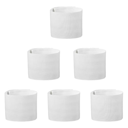 Captain Armbands, Adjustable Leader Arm Bands for Soccer Elastic Team Sport Arm Band-Fitting for Football/Volleyball/Rugby - color: White