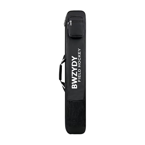 Field Hockey Stick Bag - Spacious & Practical, Holds Multiple Sticks, Premium Waterproof Thickened Fabric, Large Capacity for Gear + Top Zipper & Bottom Mesh Pockets, Ideal for Training & Games - color: black