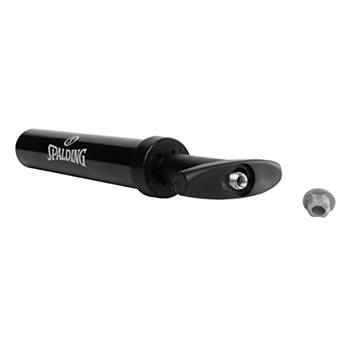 Spalding Sports Ball Pump Kit | Ideal for Basketball, Volleyball, Football, Soccer Ball & Rugby Ball | Complete Hand Pump Kit with Needles - color: Dual Action - 6" - Black