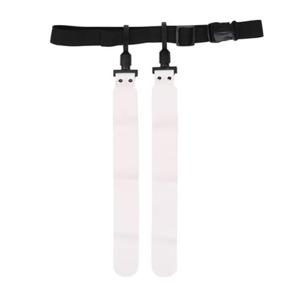 Flag Football Belts 2Pc Adjustable Soccer Rugby Flag Tag Waist Strap Football Match For Training Competition(White)