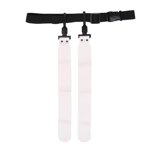 Flag Football Belts 2Pc Adjustable Soccer Rugby Flag Tag Waist Strap Football Match For Training Competition(White)