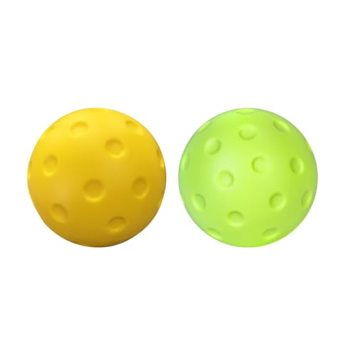PU Foam Pickleballs Balls Noise Reducing Soft Training Balls for Reduced Noise Easy to Use Indoor & Outdoor - color: Emerald green