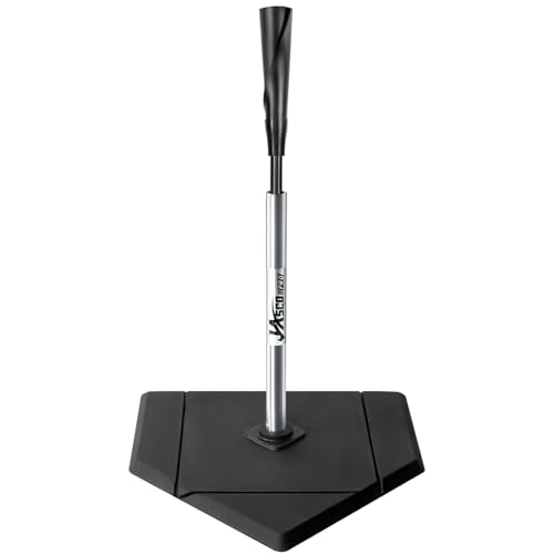 JASCOPRO Portable Baseball Batting Tee, Height Adjustable from 25-37 inch Hitting Tee for Baseball and Softball,Premium Baseball Tee with Rubber Top,Alumium Pole,Metal Base for Kids/Youths/Adults