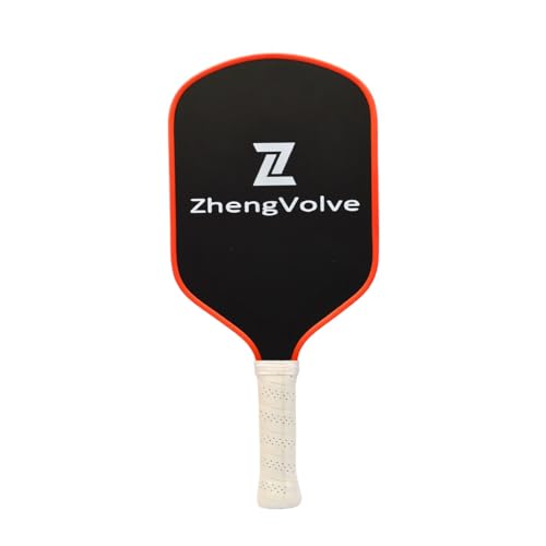 Carbon Fiber Pickleball Paddle, 16mm Lightweight Pickleball Racket with Honeycomb Core, Elongated Anti-Slip Handle & High Grit Surface for Spin, for Beginner to Professional Players