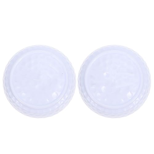 Abaodam 2pcs Flat Shape Golfing Practice Balls for Putting Training Lightweight and Durable Golfing Aids for Use for Beginners and Professionals