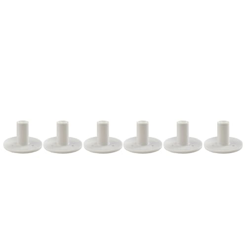 TH Golf Premium Rubber Golf Tees – Pack of 6 – Durable, Long-Lasting Tees in Multiple Sizes & Colours for Drivers, Woods & Irons - style: 35mm White