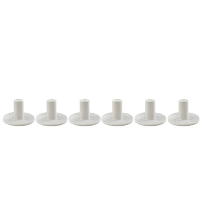 TH Golf Premium Rubber Golf Tees – Pack of 6 – Durable, Long-Lasting Tees in Multiple Sizes & Colours for Drivers, Woods & Irons - style: 35mm White