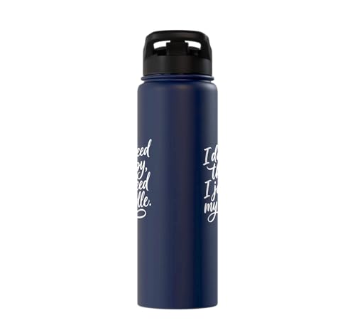 I don't need therapy, I just need my paddle. Pickleball game Stainless Steel Insulated Water Bottle - color: Navy Blue