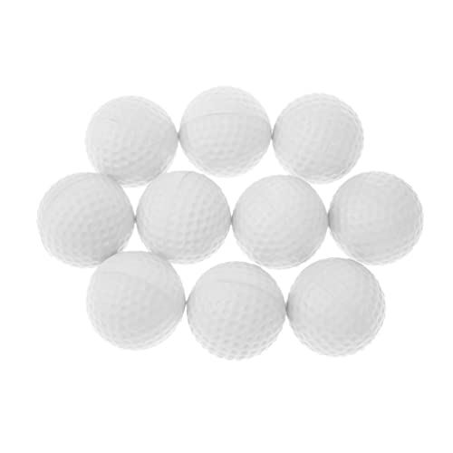 10 Pieces PU Foam Sponge Golf Training Soft Balls Golf Practice Balls, White