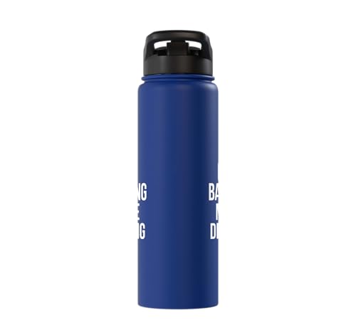 Less Banging More Dinking Pickleball Player Strategy Stainless Steel Insulated Water Bottle - color: Royal Blue