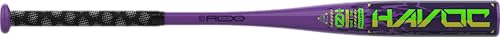 Easton | Havoc Baseball Bat | USA | -10 Drop | 2 1/4" Barrel | 1 Pc. Aluminum - color: Purple/Green/Yellow, size: 26 Inch