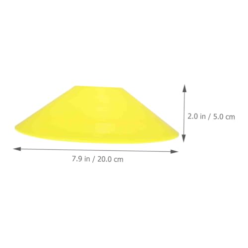 GALPADA 14pcs Yellow Soccer Training Disc Cones Multi-Function Agility Markers Football Coaching Supply for Outdoor Practice