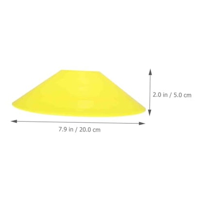 GALPADA 14pcs Yellow Soccer Training Disc Cones Multi-Function Agility Markers Football Coaching Supply for Outdoor Practice