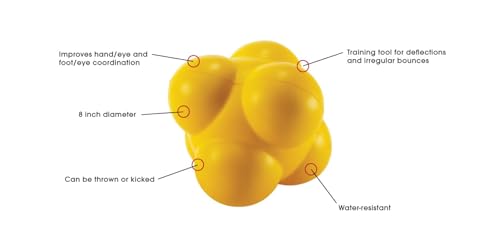Kwik Goal Soccer Agility Ball Yellow 8-Inch diameter