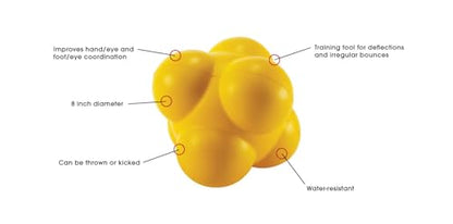Kwik Goal Soccer Agility Ball Yellow 8-Inch diameter