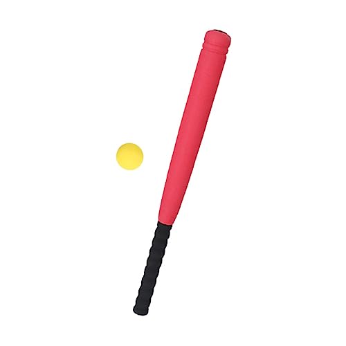 EVA Baseball Bat Red with Net Bag Outdoor Training Baseball for Boys and Enhances Batting Skills Hand Eye Coordination Parent Interactive Sports