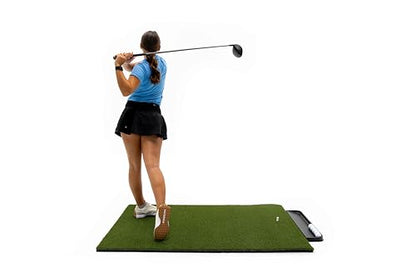 Dura-Pro Premium Turf Indoor/Outdoor Golf Mat. Bonus Tray + 3 Tees - style: Advantage 4'x4