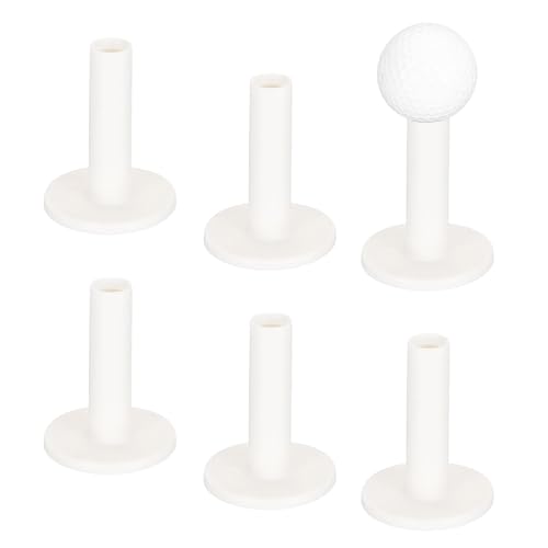 Rubber Golf Tees [] - Flexible Stable Ball Holder Use for Home & Outdoor & Indoor Tall Training Driving Range - [] Hitting Mats - color: White, size: 2.76IN