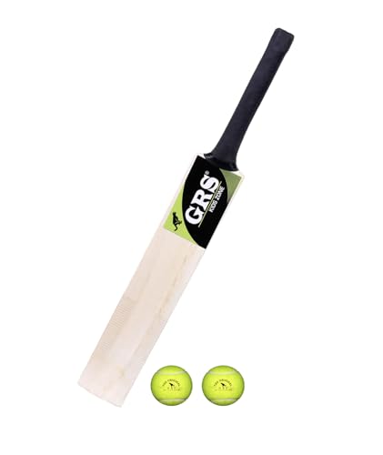 GRS® Boom Kids Zone Popular Willow Wooden Cricket Bat for Kids - size: SIZE 3 For Age Group 8 Years Kids