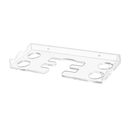 Ping Pong Paddle Wall Holder with Ball Storage, Clear Acrylic Display Stand for Table Tennis Rackets, 8.86x3.54inch Wall Mount Organizer for Game Room, Bar, Recreation Area