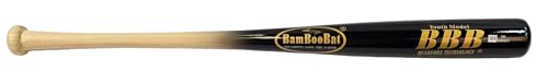BAMBOOBAT by Pinnacle Sports Equipment INC. Youth Durable Bamboo Baseball Bat for Players Aging 5-13 Years Old - 100 Day Warranty - color: Black, size: 31