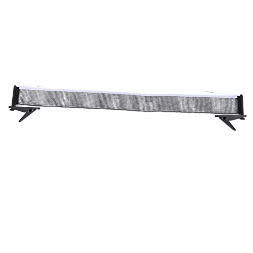 Professional Standard Table Tennis Net Rack Set, Indoor Table Tennis Match Net Bracket with Nylon Net, Stainless Steel Clamp for Tables Up to 4cm Thick, Portable Replacement Kit fo