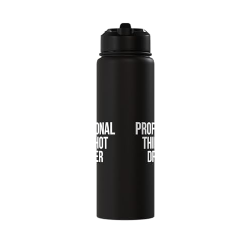 Professional Third Shot Dropper Pickleball Player Stainless Steel Insulated Water Bottle - color: Black