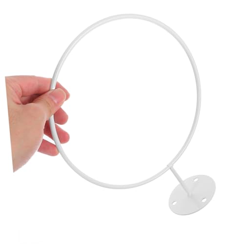 4Pcs White Wall Mount Ball Holder Rack for Football Rugby Soccer Basketball Volleyball Storage Organizer Space-Saving Sturdy Garage Home Use