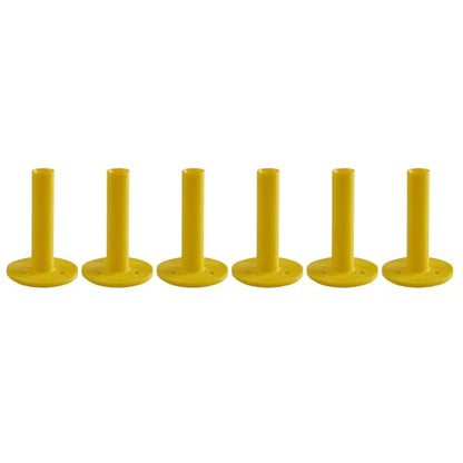 TH Golf Premium Rubber Golf Tees – Pack of 6 – Durable, Long-Lasting Tees in Multiple Sizes & Colours for Drivers, Woods & Irons - style: 75mm Yellow