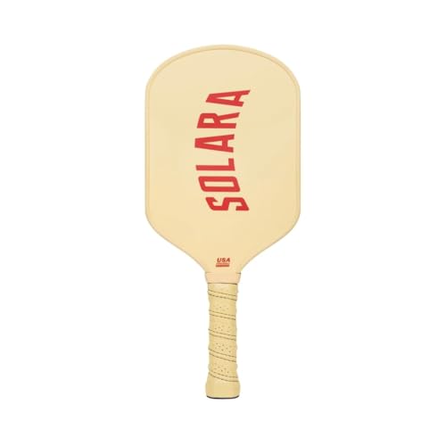 Solara '94 Legacy Pickleball Paddle – Carbon Fiber 16mm Core for Control & Power – USA Pickleball Approved - color: Butter