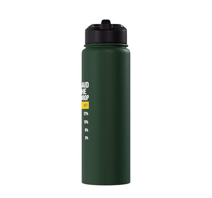Things I Said During The Third Shot Drop Chart Stainless Steel Insulated Water Bottle - color: Dark Green