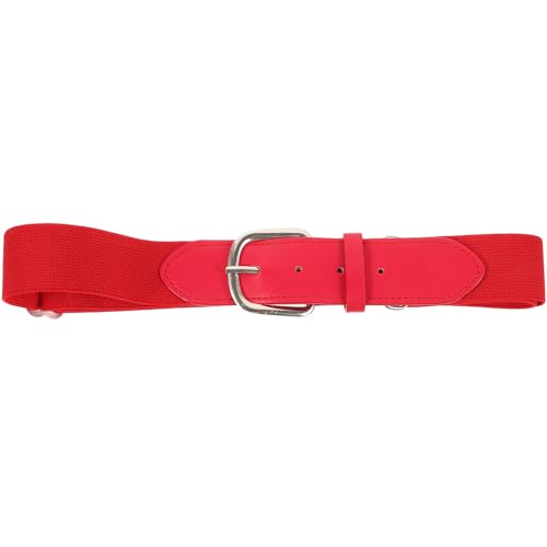 MAGICLULU Youth Baseball Belt Elastic Stretch Red Alloy Waistband Baseball Protective Girdle for Softball and Football Sports
