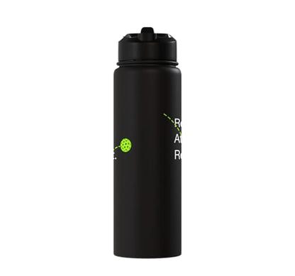 Reset Attack Repeat Competitive Pickleball Accessories Stainless Steel Insulated Water Bottle - color: Black