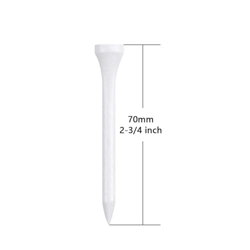 Wooden Golf Tees 3-1/4", 2-3/4", 1-1/2" Available,100 Count (Natural Color, White, Black, Blue, Red, Pink)