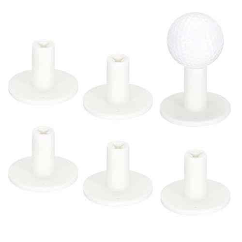 Rubber Golf Tees [] - Flexible Stable Ball Holder Use for Home & Outdoor & Indoor Tall Training Driving Range - [] Hitting Mats - color: White, size: 1.5IN